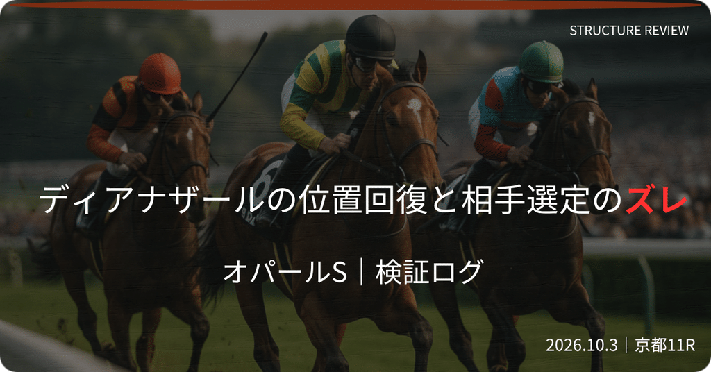 2026年オパールSの検証。◎レッドエヴァンスは3着も無印リリージョワが勝ち、3連複は不的中