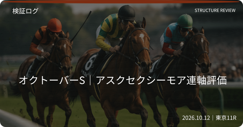 2026年オクトーバーS検証、本命アスクセクシーモアは勝利したが2着ミッキーゴールドと3着ジュンブロッサムが無印